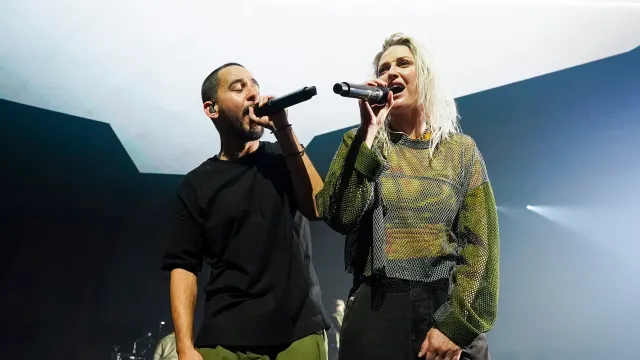 Mike Shinoda e Emily Armstrong dos Linkin Park, 2024.