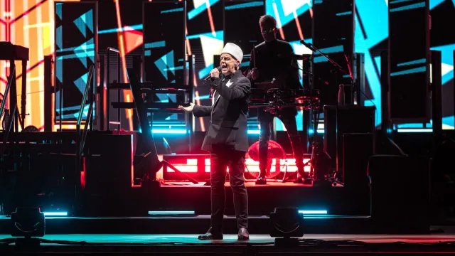 Pet Shop Boys no festival O Son Do Camiño, em Santiago de Compostela, 2024.