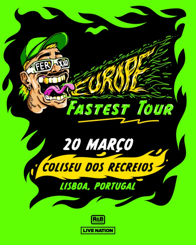 Feid - Europe Fastest Tour - Passatempo de oferta de 1 bilhete duplo.