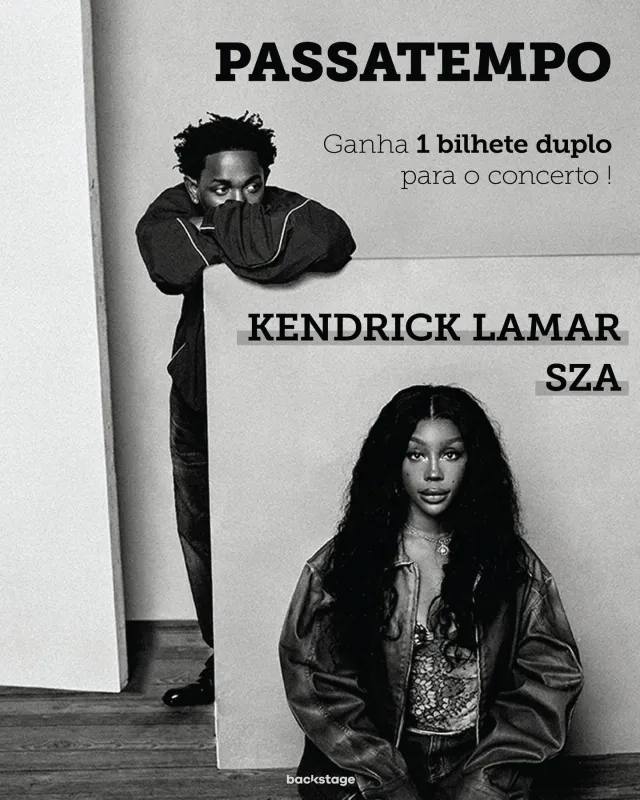 Kendrick Lamar x SZA - Passatempo de oferta de 1 bilhete duplo.